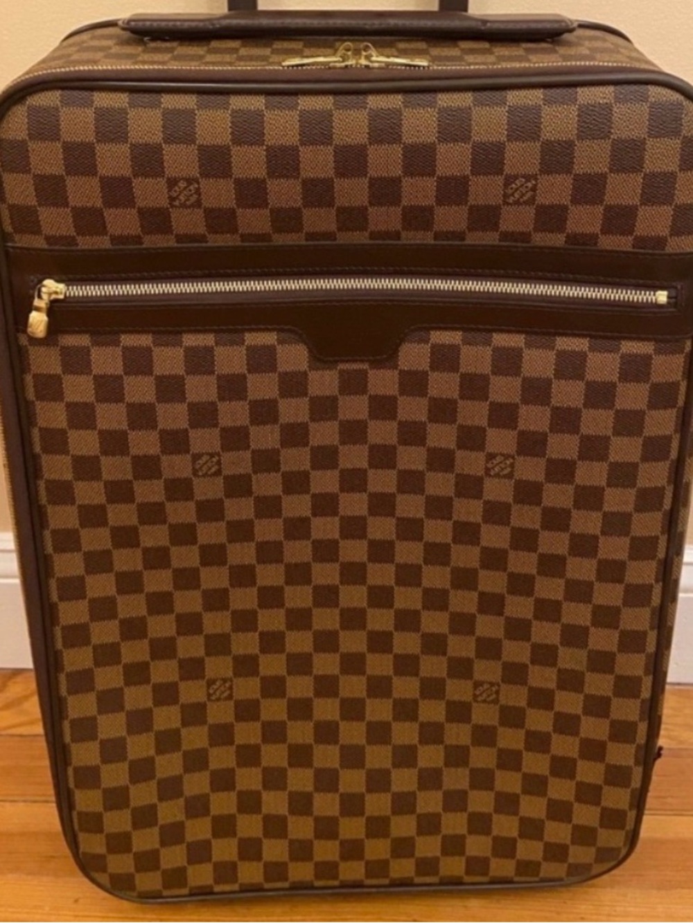 Louis Vuitton Brown Checkered Travel Bag